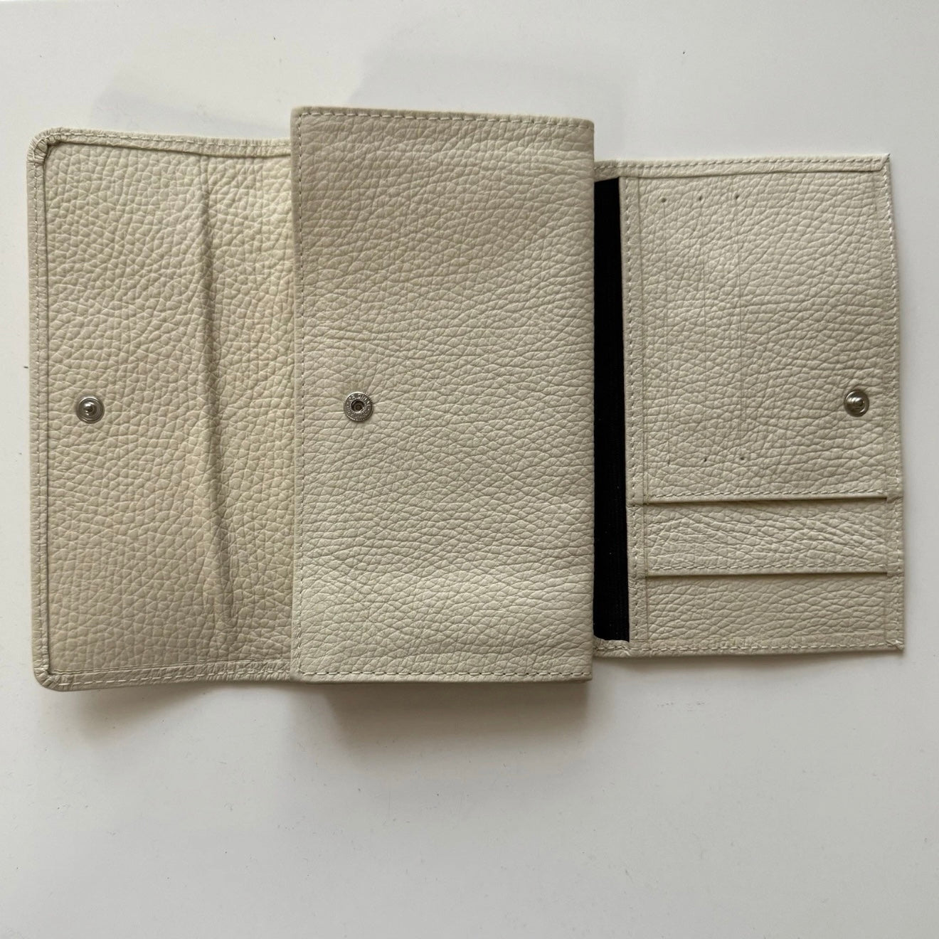 PORTAFOGLIO DONNA PELLE BIANCO PANNA