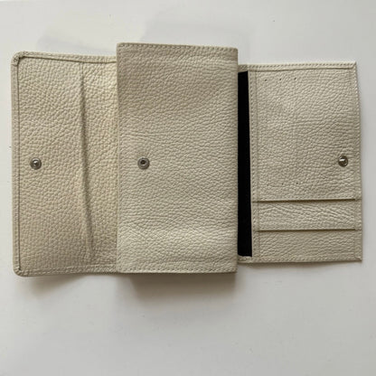 PORTAFOGLIO DONNA PELLE BIANCO PANNA