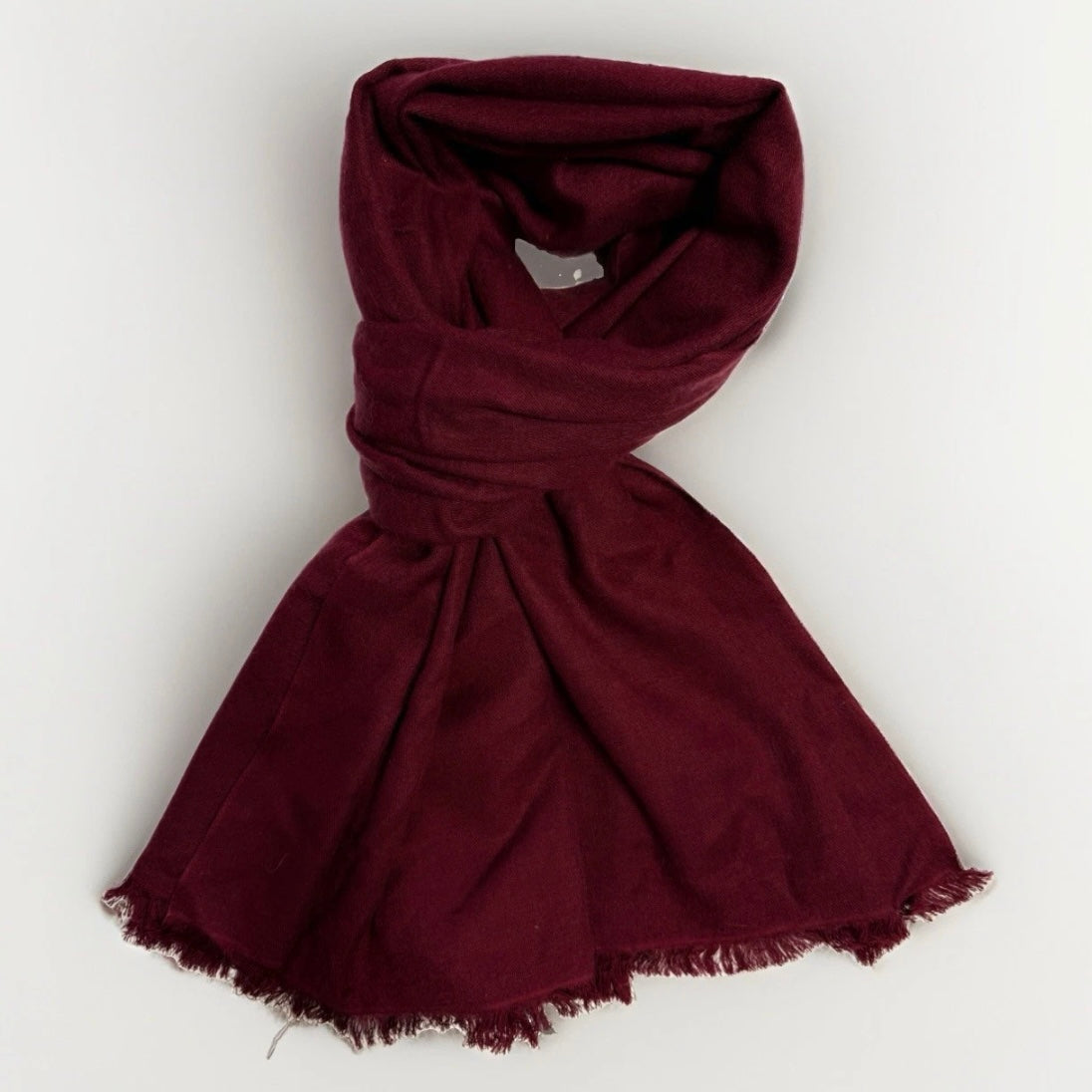 FRANCO BASSI SCIARPA UNISEX BORDEAUX CACHEMIRE E SETA