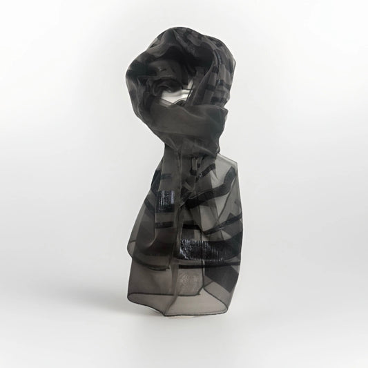 MONTANA SCIARPA MISTO SETA TRASPARENTE DONNA GRIGIA