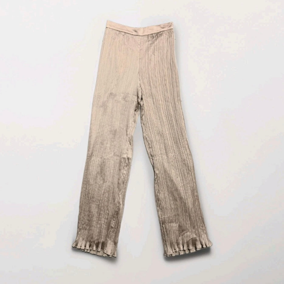 MAX MARA PANTALONI ELEGANTI PLISSETTATI BEIGE