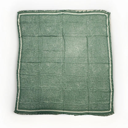 KLEIN BASEL SCIARPA UNISEX VERDE FANTASIA POIS BIANCHI