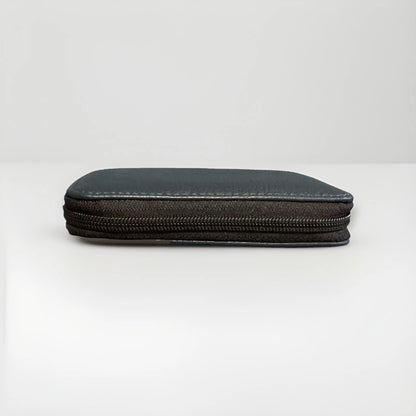 PORTACHIAVI ARTIGIANALE VERA PELLE BLU