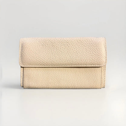PORTAFOGLIO DONNA PELLE BIANCO PANNA