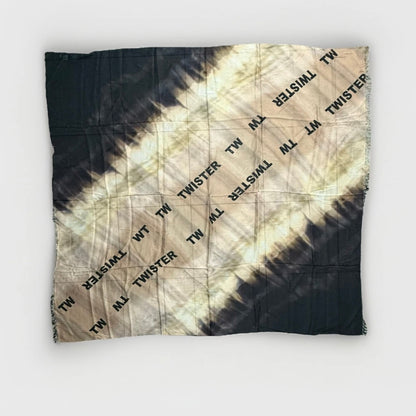 TWISTER SCIARPA BEIGE MARRONE TIE DYE