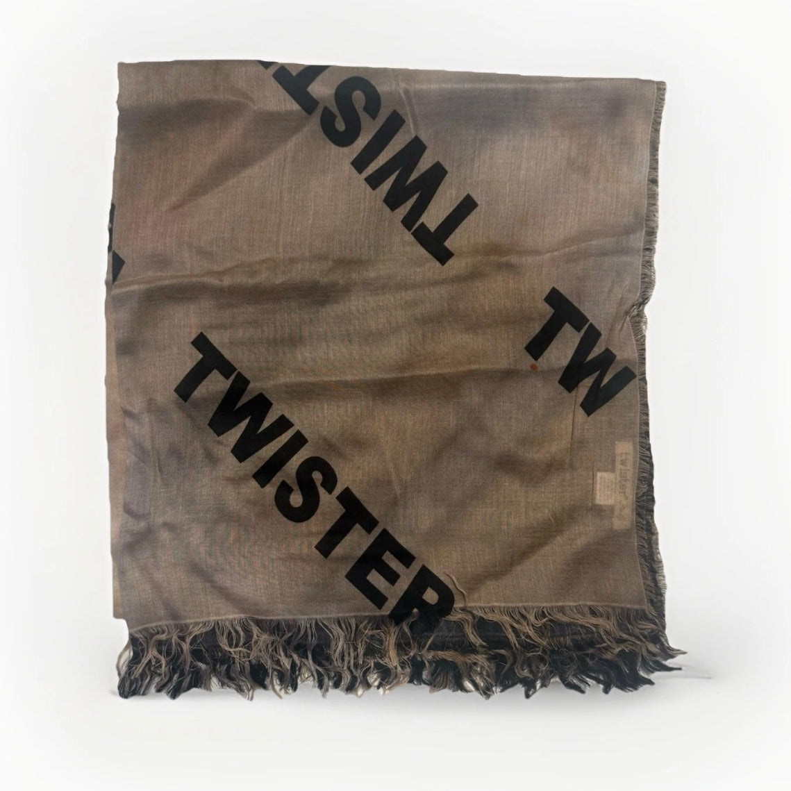 TWISTER SCIARPA BEIGE MARRONE TIE DYE