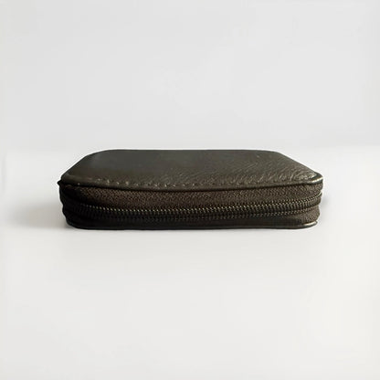 PORTACHIAVI ARTIGIANALE VERA PELLE NERO