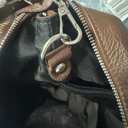 HALFPAST8 MILANO BORSA A MANO / SPALLA VERA PELLE MARTELLATA MARRONE