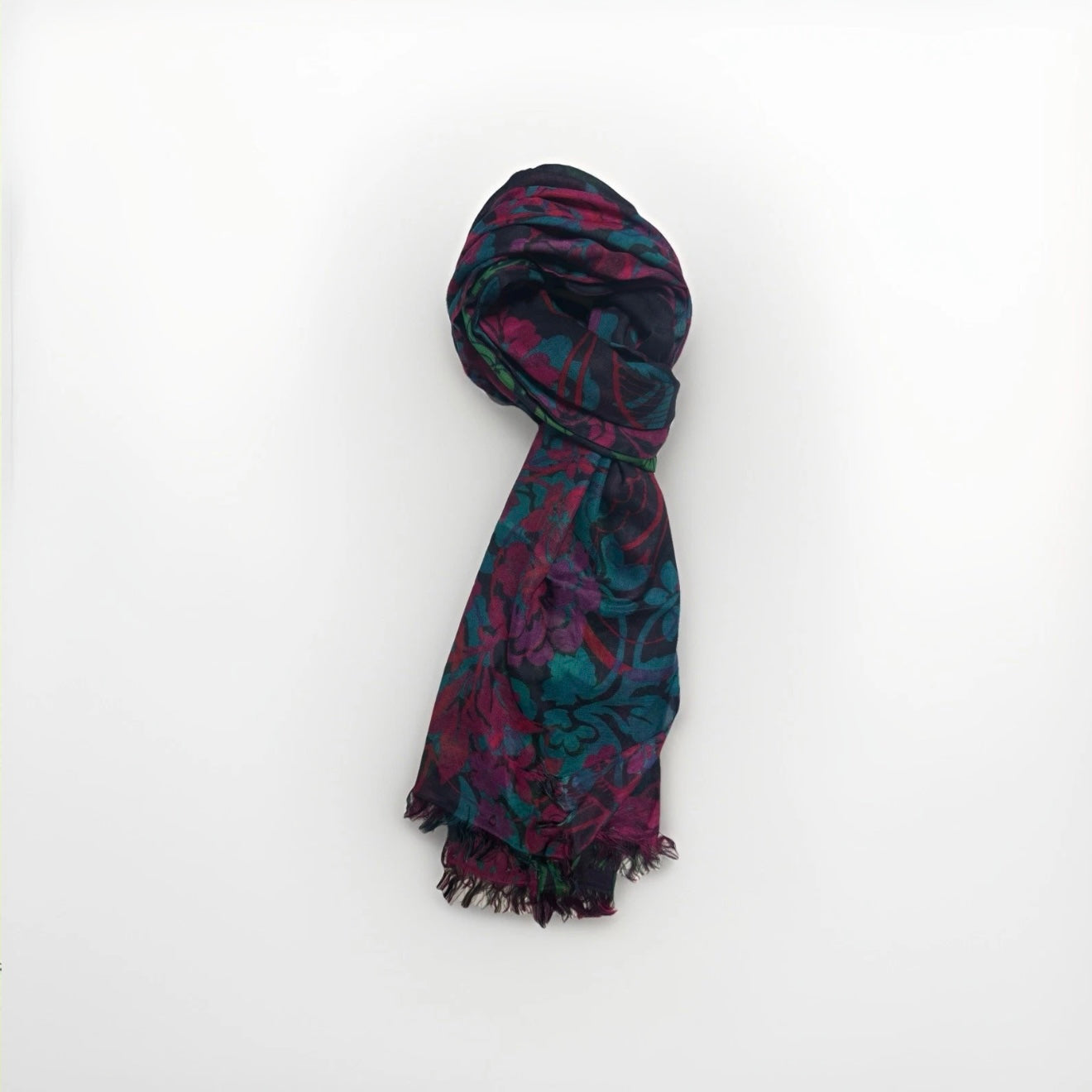 SCIARPA ARTIGIANALE DI DAMPIOBARIO DONNA REVERSIBILE MULTICOLORE