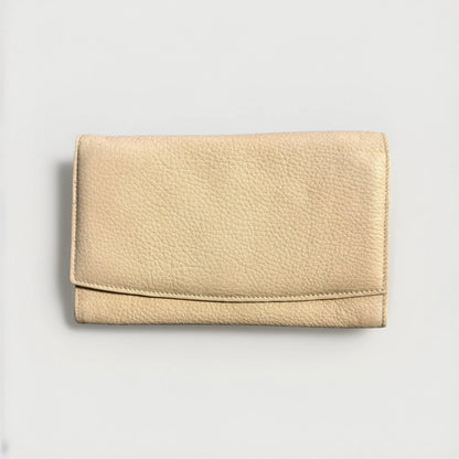 PORTAFOGLIO DONNA PELLE BIANCO PANNA