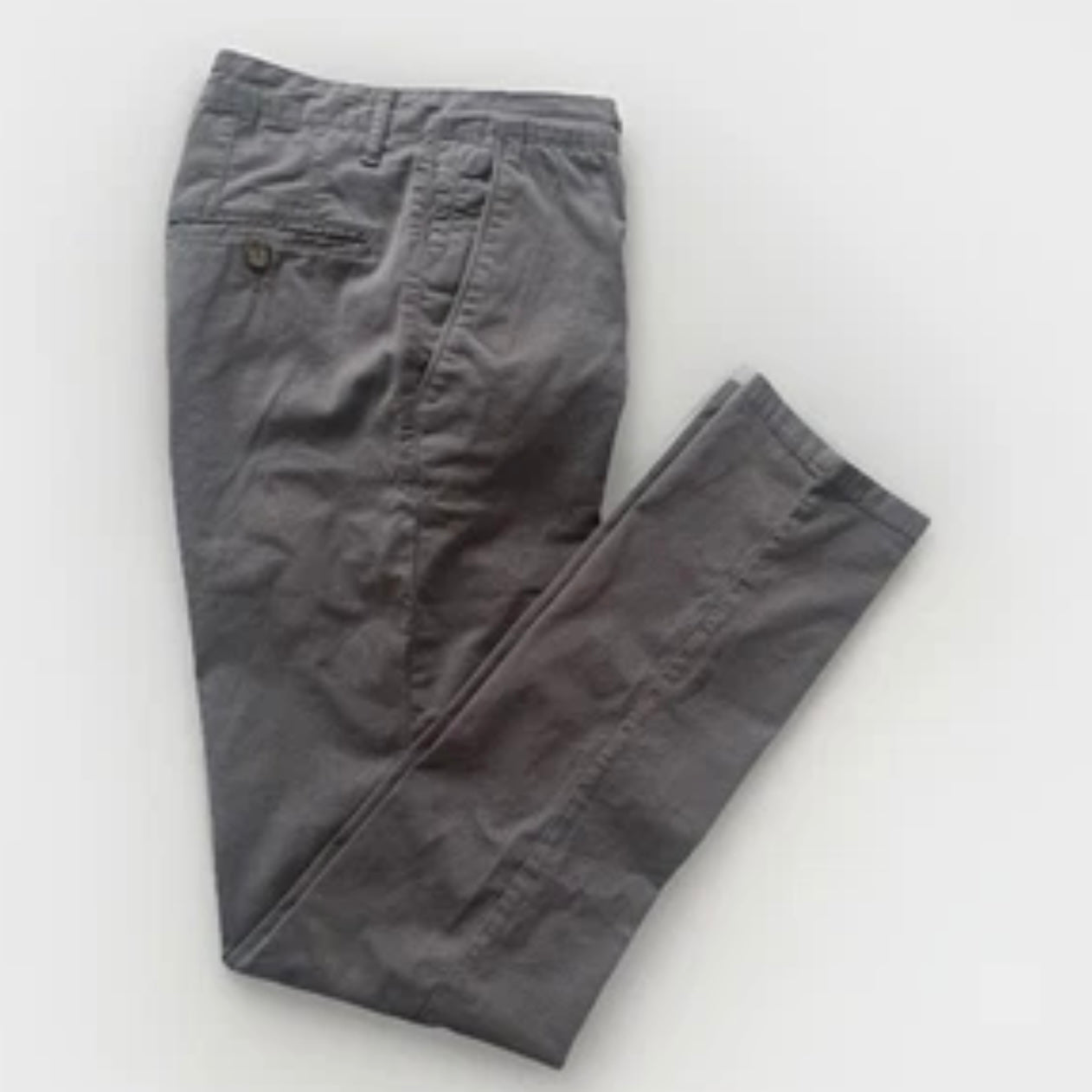 STHENFORD PANTALONI UOMO A SIGARETTA COTONE GRIGIO CON MICRO POIS