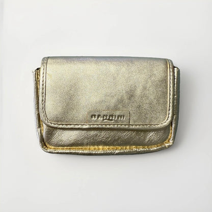 NANNINI MINI PORTAFOGLIO / MARSUPIO COLOR ORO IN PELLE