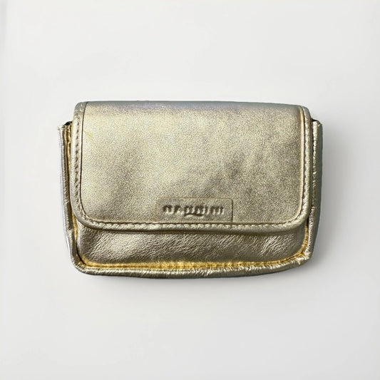 NANNINI MINI PORTAFOGLIO / MARSUPIO COLOR ORO IN PELLE