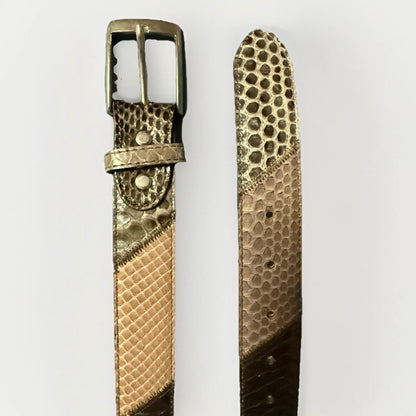 CINTURA UNISEX ARTIGIANALE IN VERA PELLE PITONE