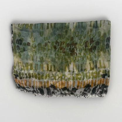 120 % LINO SCIARPA DONNA  UNISEX MOTIVO ASTRATTO