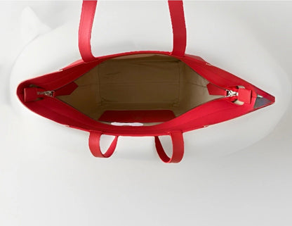 MUTH BAGS TOTE BAG ERA BORSA SHOPPING BAG ARTIGIANALE VERA PELLE CORALLO