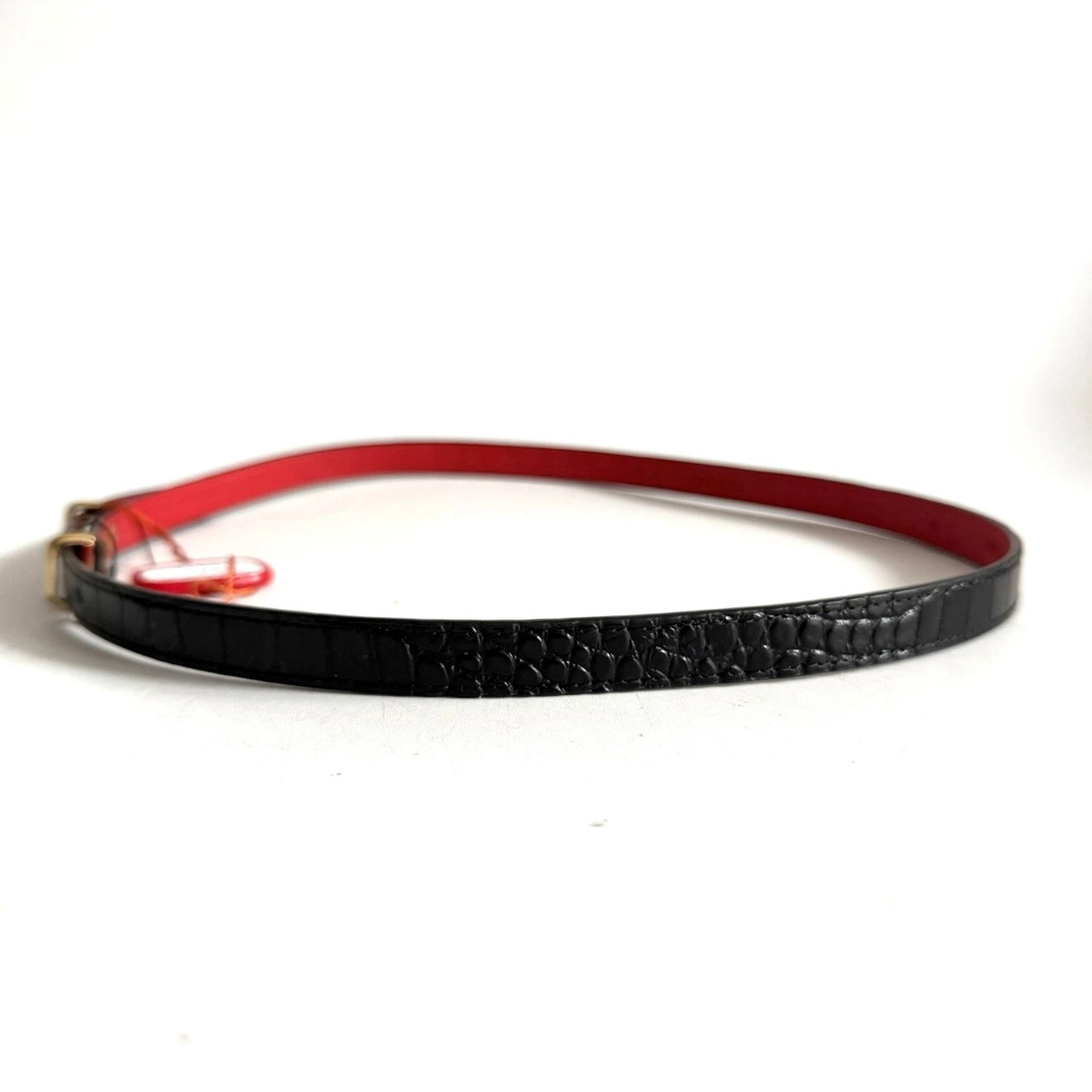Aquascutum Cintura Donna Reversibile Nero/Rosso