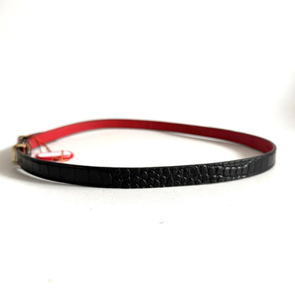 Aquascutum Cintura Donna Reversibile Nero/Rosso