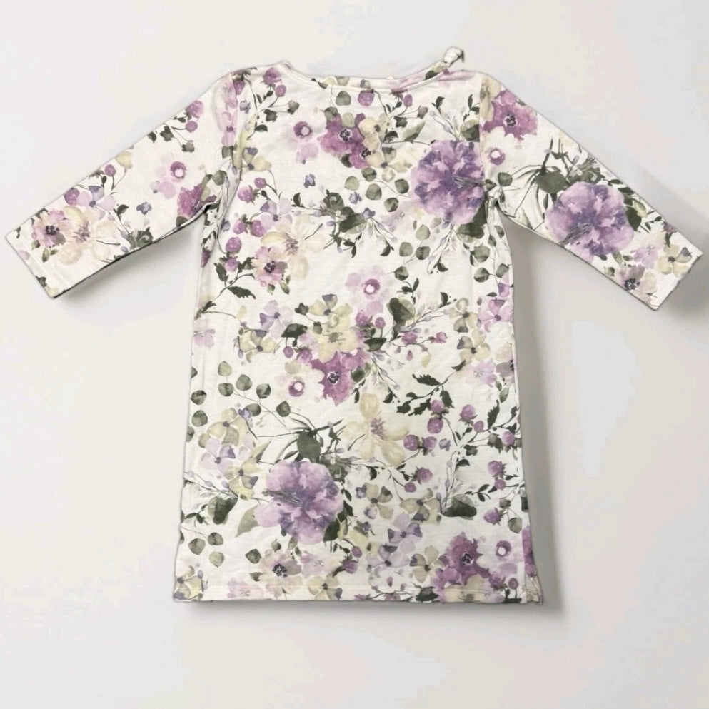 DUEMINUTI  FELPA TUNICA FANTASIA FLOREALE DONNA