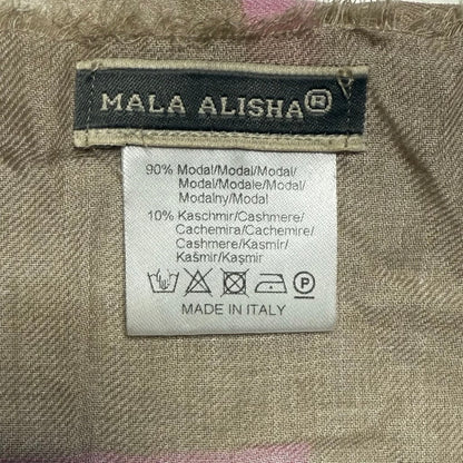 MALA ALISHA SCIARPA UNISEX BEIGE MONOGRAMMA