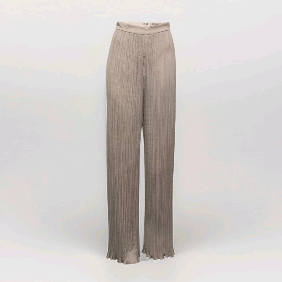 MAX MARA PANTALONI ELEGANTI PLISSETTATI BEIGE