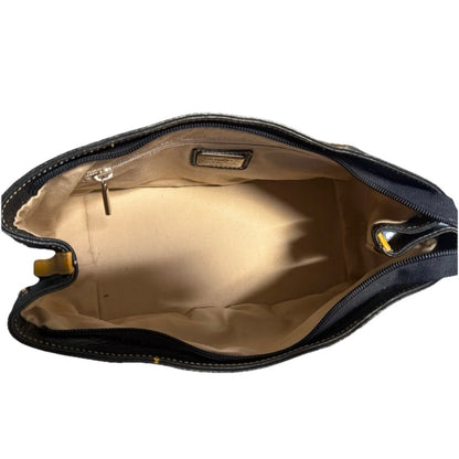 DELL’GA BORSA BICOLORE PELLE NERO GIALLO