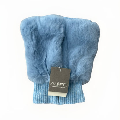 ALPO GUANTI MANICOTTI LANA AZZURRI