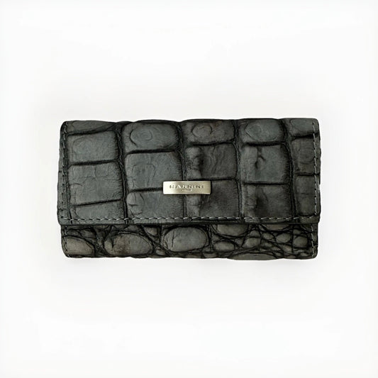 NANNINI PORTA CHIAVI DONNA IN PELLE STAMPA COCCO GRIGIO