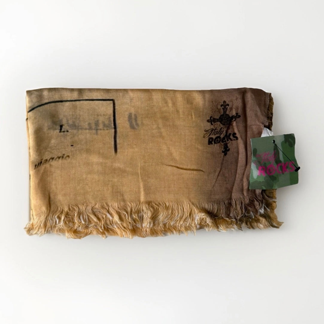 ROCKS ITALY SCIARPA UNISEX STAMPA FOGLIO CONGEDO  REGIO ESERCITO ITALIANO