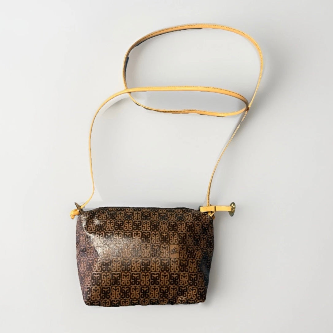PIERO GUIDI TRACOLLA SMALL LINEA  MONOGRAM MARRONE