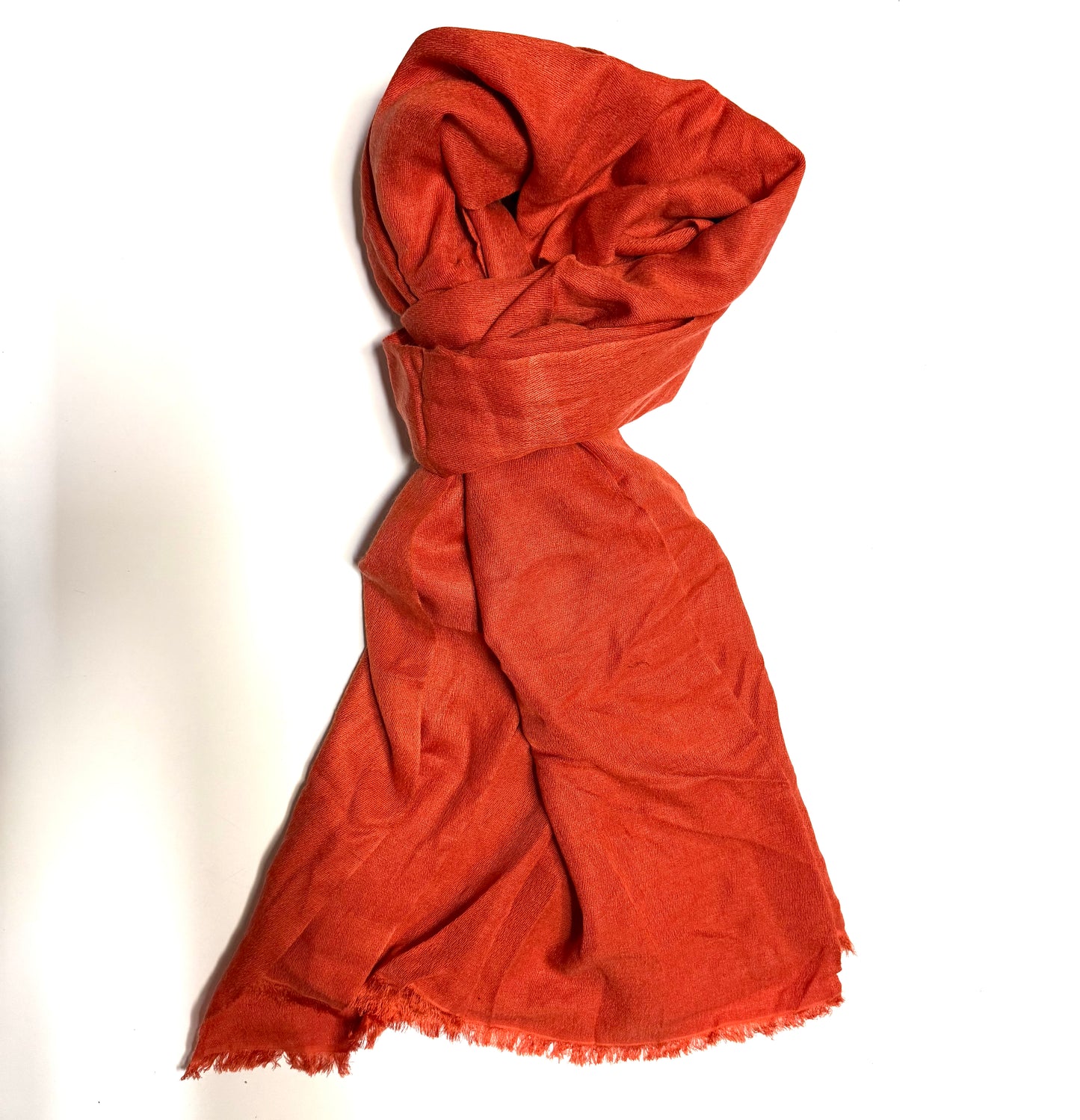 FRANCO BASSI SCIARPA ARANCIONE UNISEX CACHEMIRE E SETA