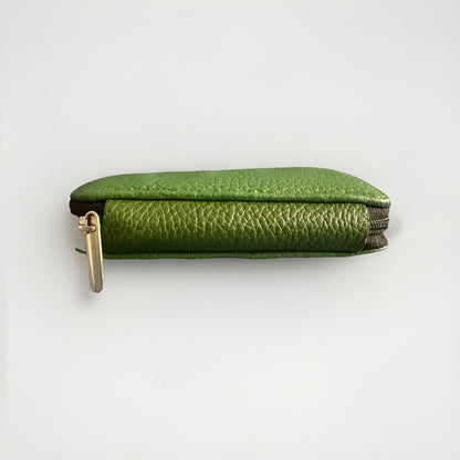 PORTACHIAVI ARTIGIANALE VERA PELLE VERDE