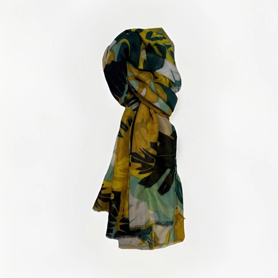 KLEIN BASEL SCIARPA FANTASIA FOGLIE TROPICALI