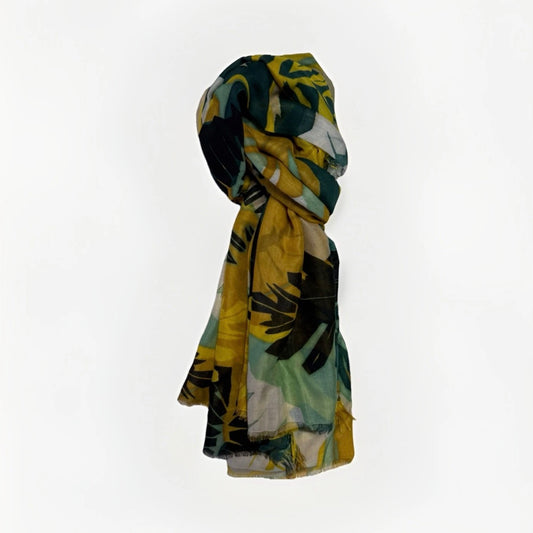 KLEIN BASEL SCIARPA FANTASIA FOGLIE TROPICALI