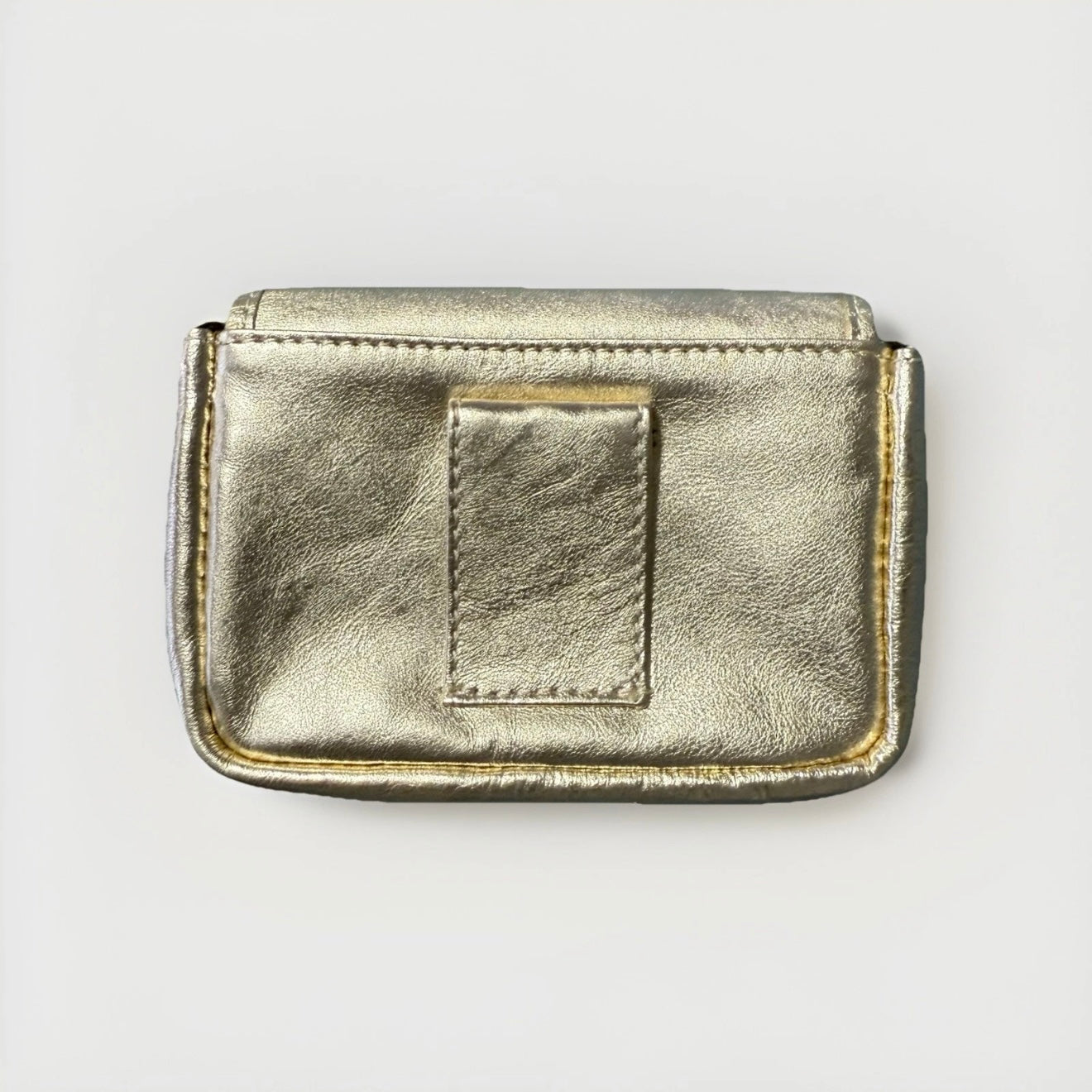 NANNINI MINI PORTAFOGLIO / MARSUPIO COLOR ORO IN PELLE