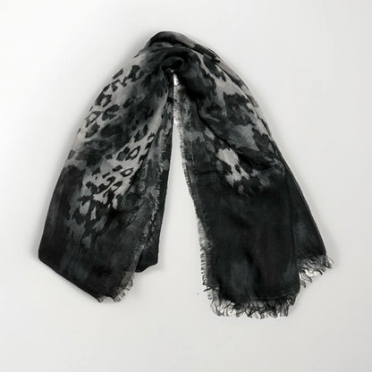 SCIARPA ARTIGIANALE DONNA STAMPA ANIMALIER