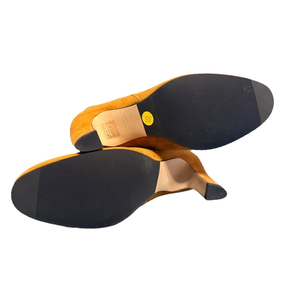 STUART WEITZMAN STIVALI PELLE SCAMOSCITA MARRONE OCRA