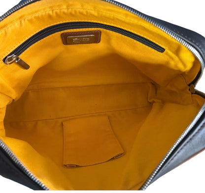 DELL'GA CARTELLA LAVORO ARTIGIANALE PELLE MARRONE