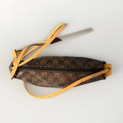 PIERO GUIDI TRACOLLA SMALL LINEA  MONOGRAM MARRONE