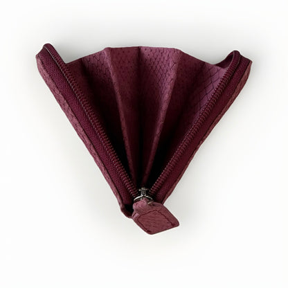 PORTAFOGLIO ARTIGIANALE VERA PELLE SCAMOSCIATA VINACCIA