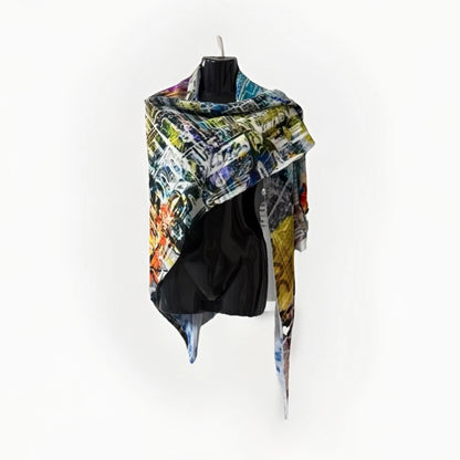 BLACK VELVET SCIARPA SCIALLE TRIANGOLARE REVERSIBILE