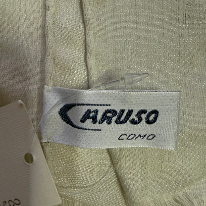 CARUSO COMO SCIARPA LANA E SETA BIANCA