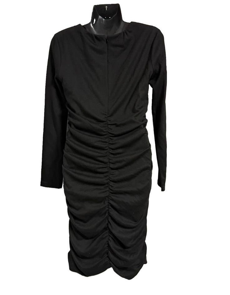 STEFFEN SCHRAUT VESTITO TUBINO DRAPPEGGIATO NERO