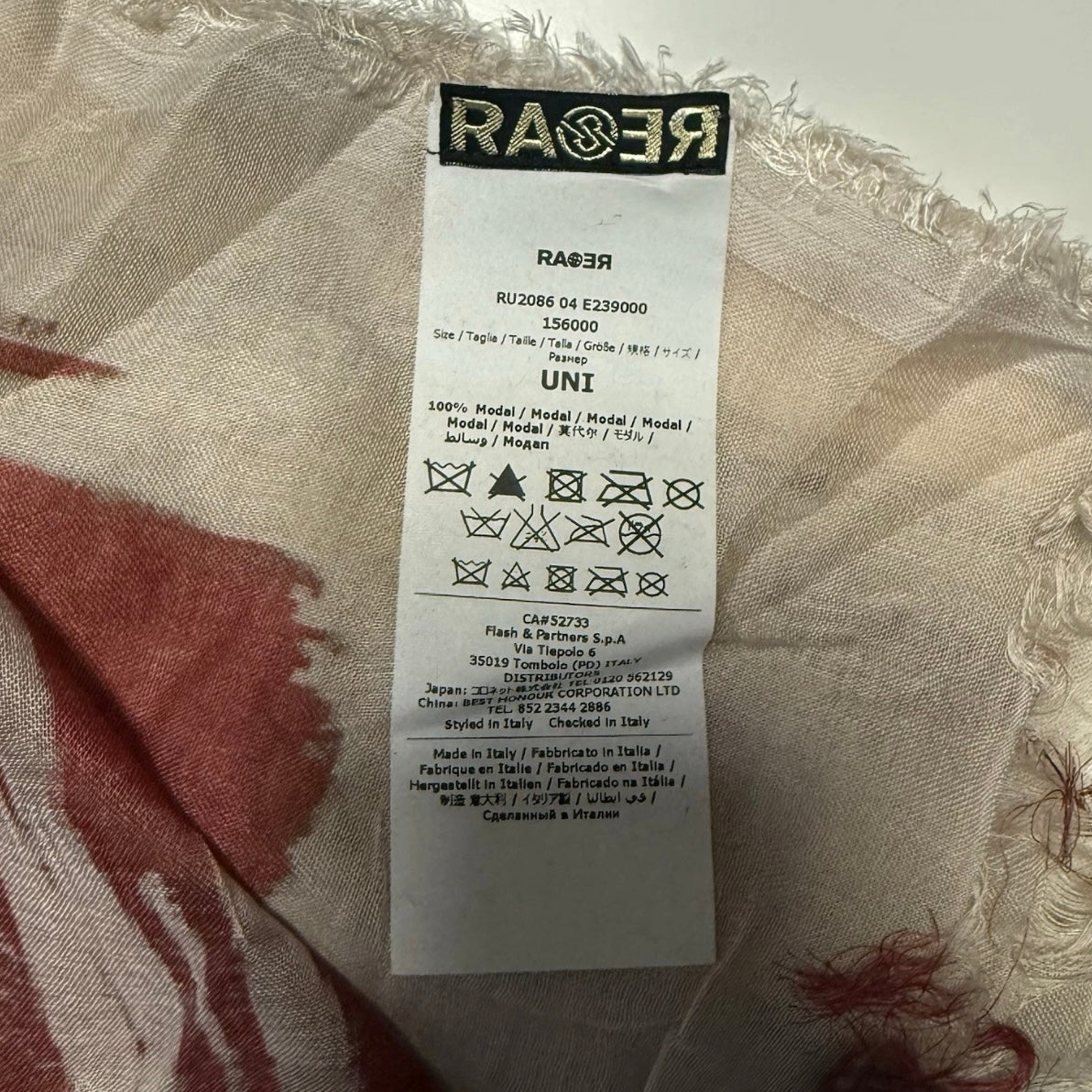 RAER  SCIARPA UNISEX MOTIVO ASTRATTO