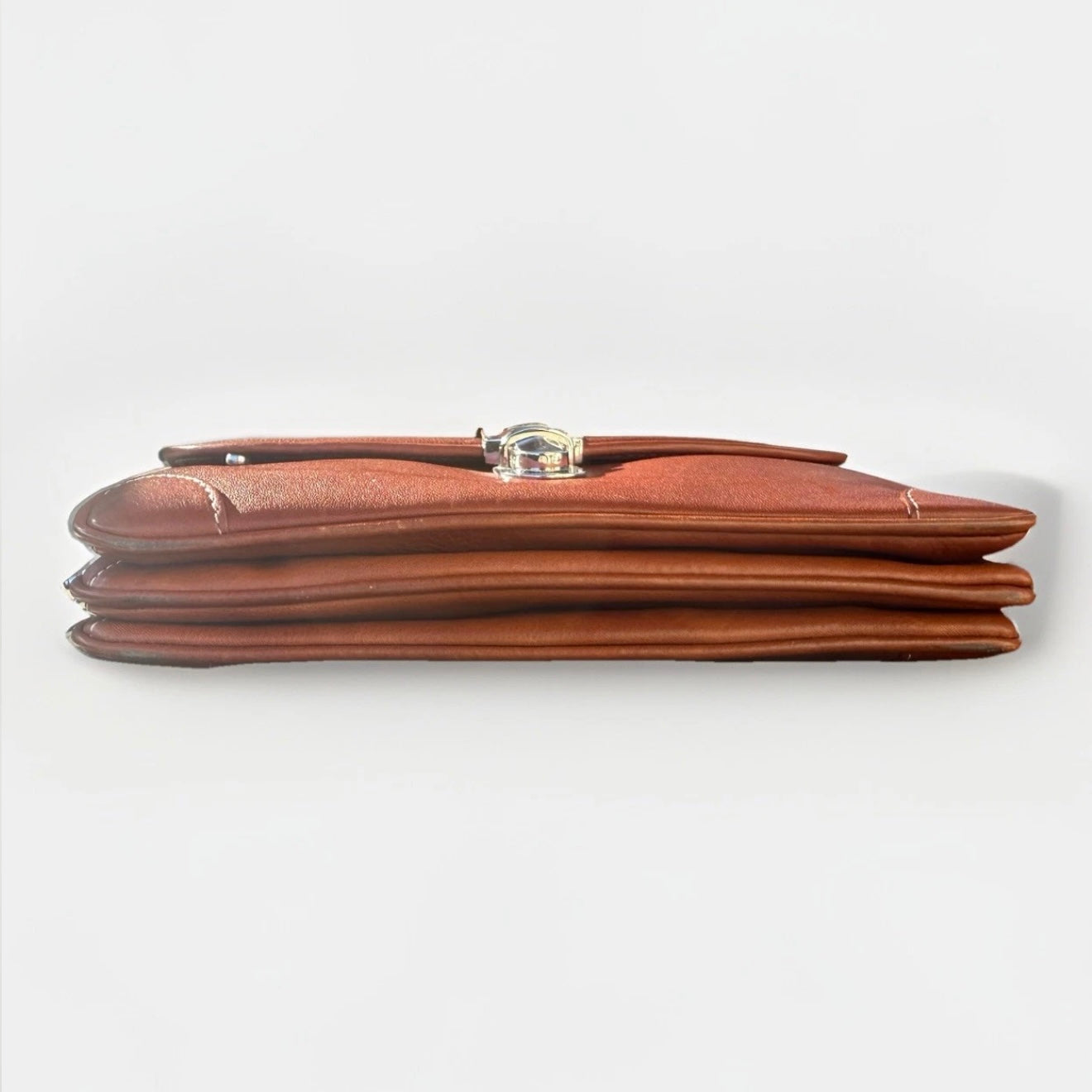 DELL'GA CARTELLA/BORSA PORTA DOCUMENTI SMALL PELLE MARRONE