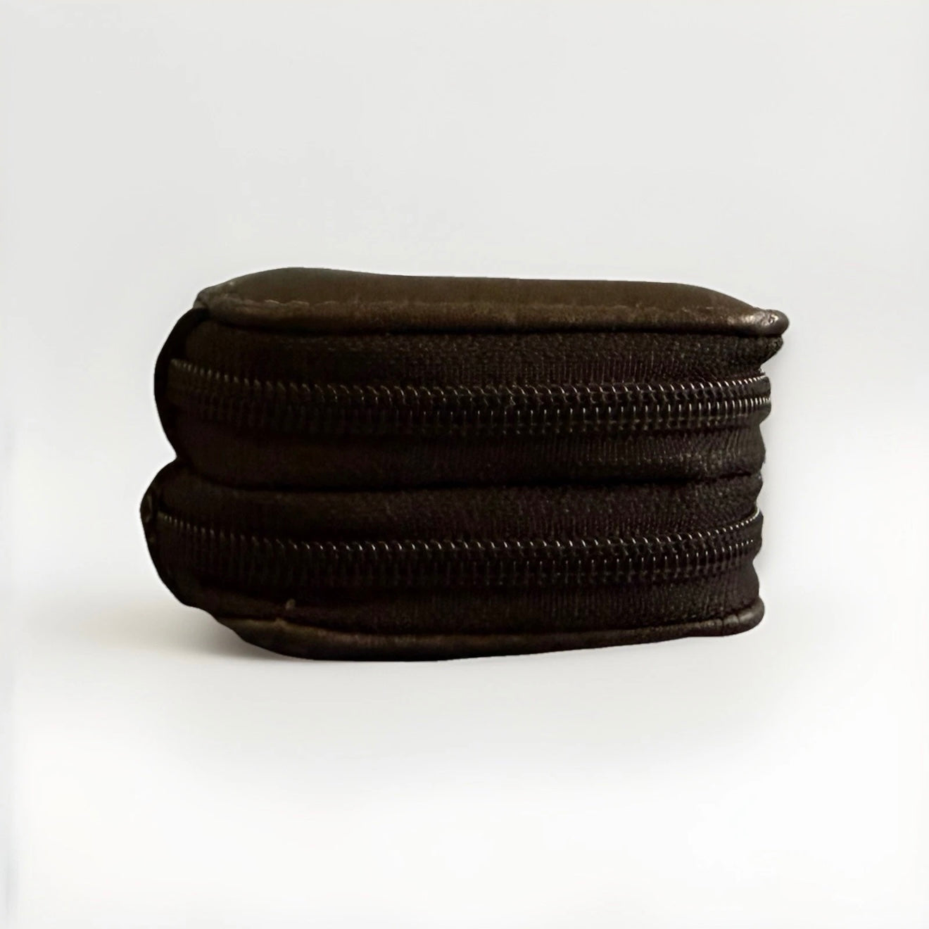 PORTACHIAVI DOPPIO ARTIGIANALE VERA PELLE MARRONE