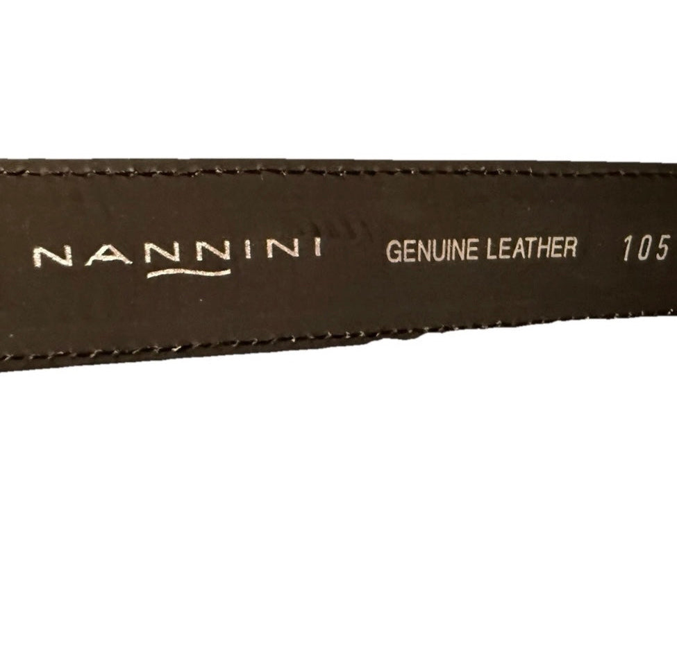 NANNINI CINTURA PELLE DA UOMO NERA COCCO