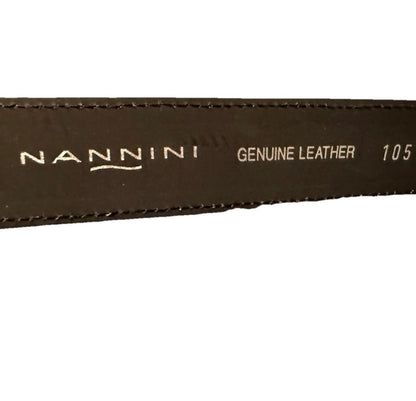 NANNINI CINTURA PELLE DA UOMO NERA COCCO