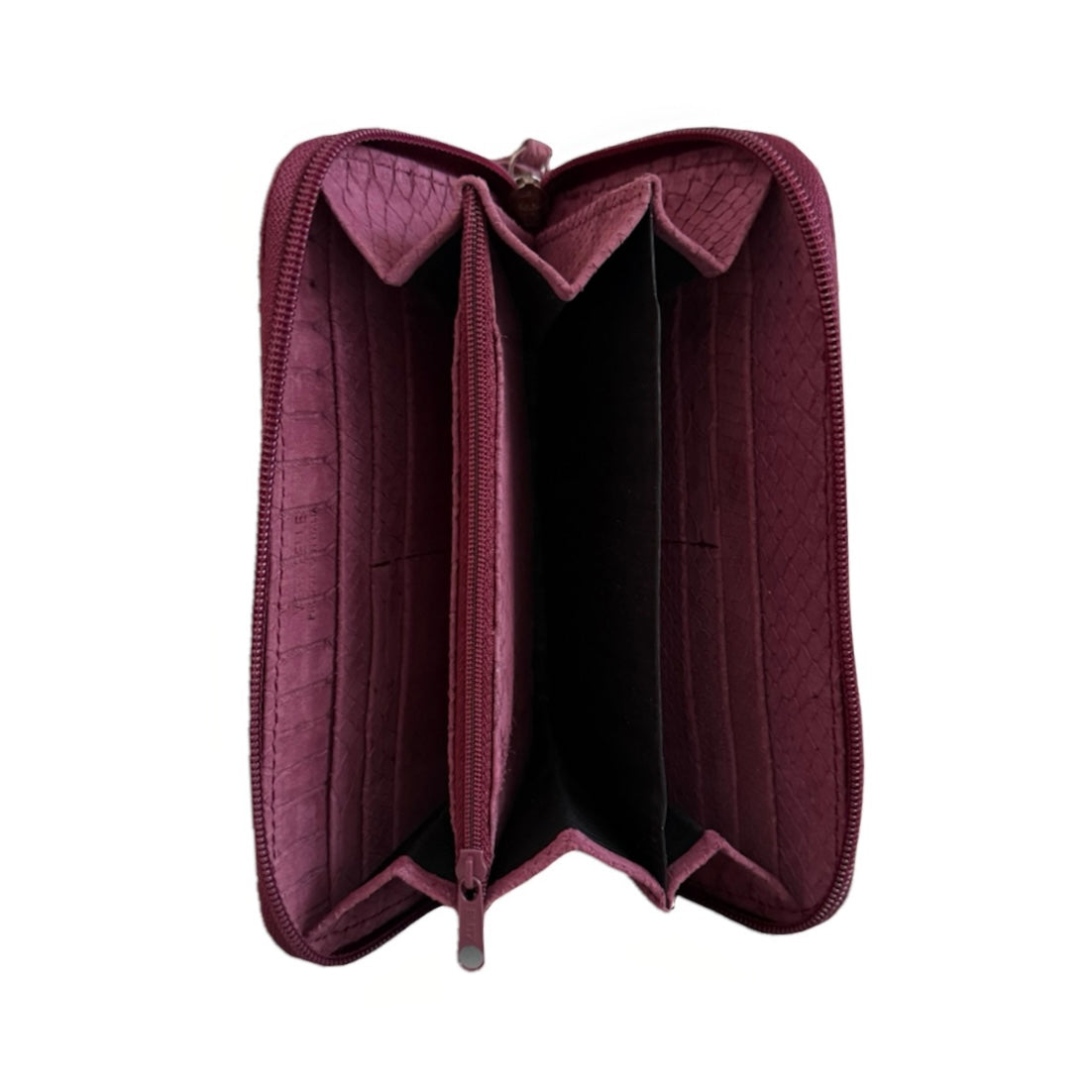 PORTAFOGLIO ARTIGIANALE VERA PELLE SCAMOSCIATA VINACCIA