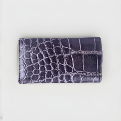 NANNINI PORTA CHIAVI DONNA IN PELLE STAMPA COCCO GRIGIO ANTRACITE